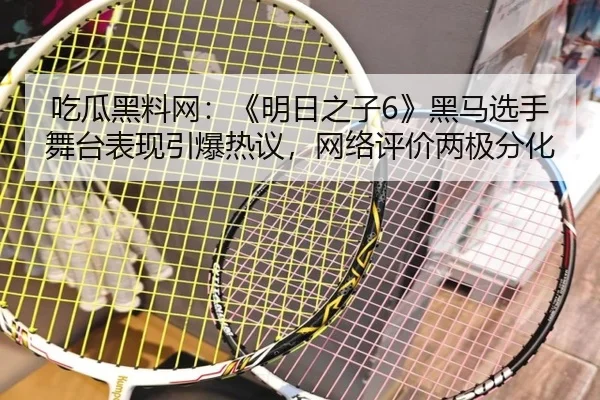 吃瓜黑料网：《明日之子6》黑马选手舞台表现引爆热议，网络评价两极分化